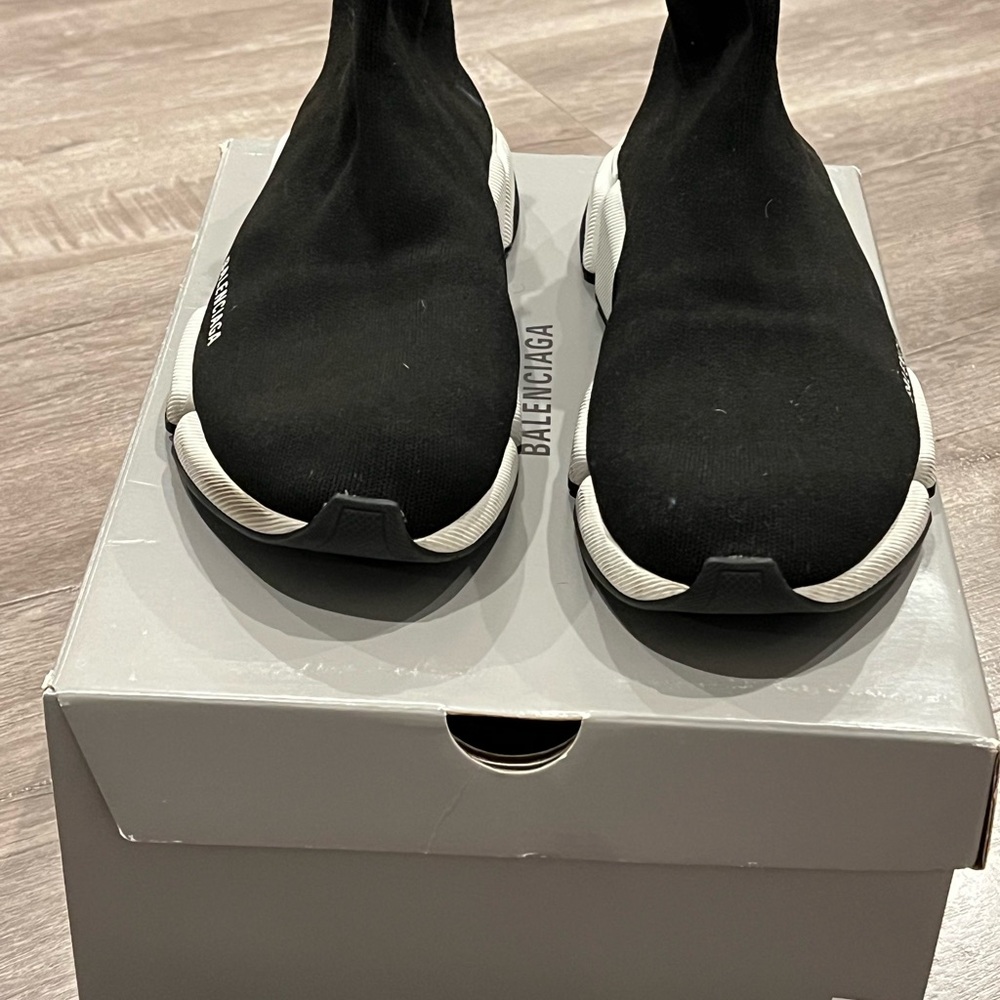 Balenciaga Black and White Sneakers